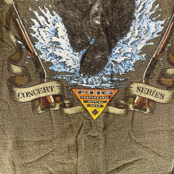 Columbia PHG Shirt Adult XLT Green Short Sleeve Lab Hunting Outdoors Mens Logo - Picture 3 of 10